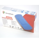 Washproof detectable adhesive plasters